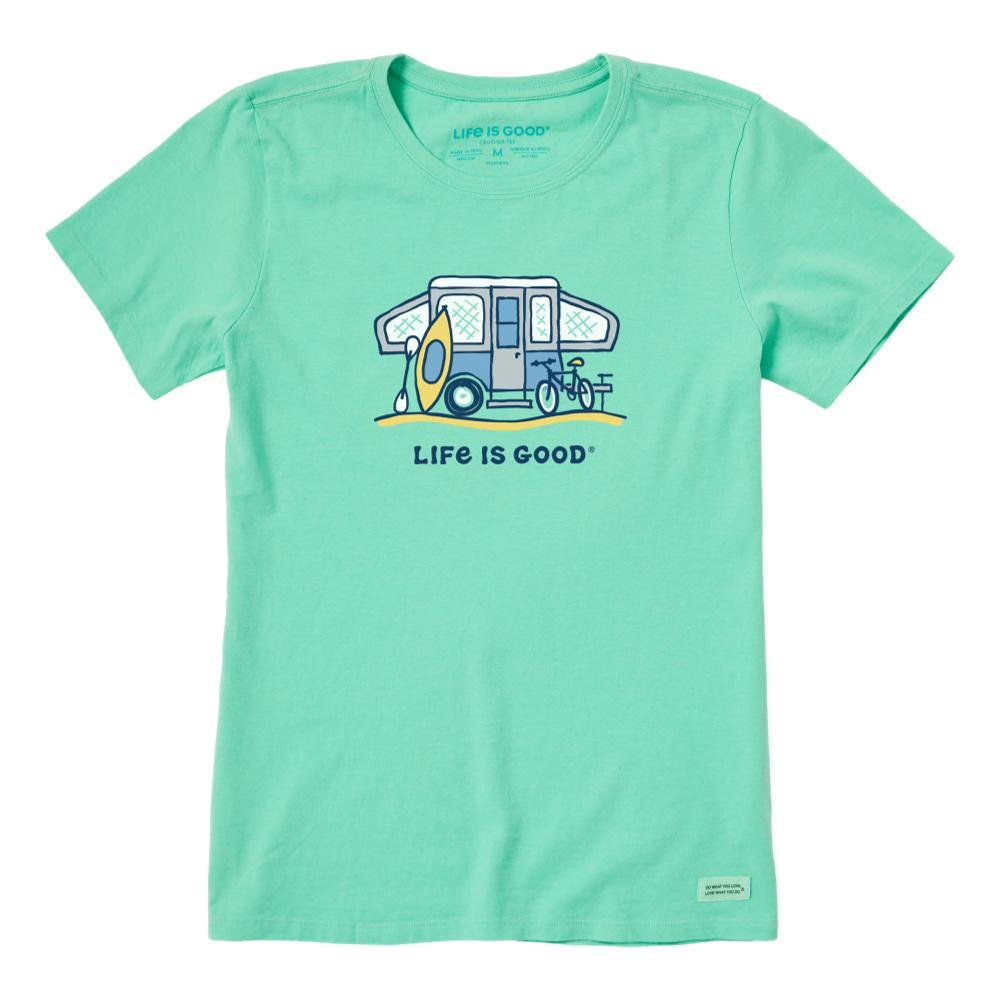 Life is Good Women's Tent Trailer Camper Crusher Tee